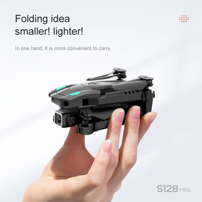 Tempo máximo de voo S128 Mini Drone Portátil 4K Dual câmera Evitar obstáculos Decolar Aterrar Wifi Rc Drone