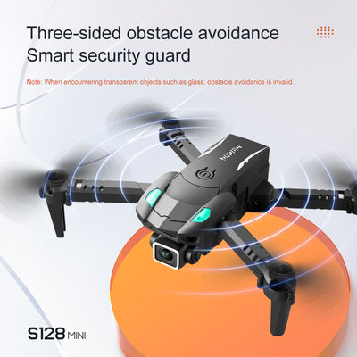 Tempo máximo de voo S128 Mini Drone Portátil 4K Dual câmera Evitar obstáculos Decolar Aterrar Wifi Rc Drone