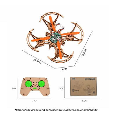 Construir e aprender Diy Construção de madeira Drone Quadcopter Montar Rc Drones Kit Set Toy Educação Para estudantes ensinando crianças