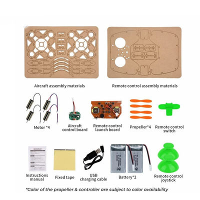 Construir e aprender Diy Construção de madeira Drone Quadcopter Montar Rc Drones Kit Set Toy Educação Para estudantes ensinando crianças