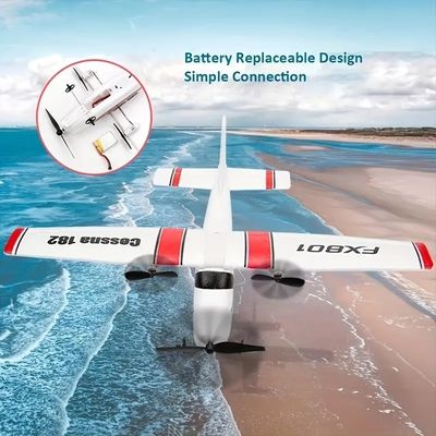 Fx-801 Rc Avião Epp Foam Glider Avião Giroscópio 2.4g 2ch Rtf Controle remoto Espaço das asas Avião para estilo branco Avião EPP