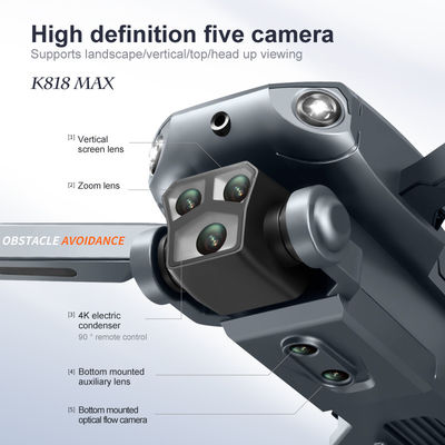 K818max 360 graus Flip Drone Profissional 4k Evitar Obstáculos Fpv Wifi Câmera Elétrica para Operadores Intermediários 122 g