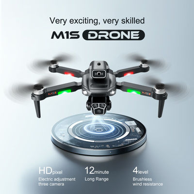Quadcopter dobrável Rc Dron M1s Mini Drone 5g Wifi Fpv 4k Profissional Evitando Obstáculos Dual Câmera para Drones iniciantes