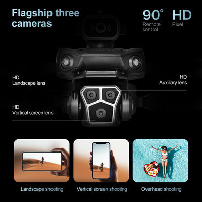 M1s de vôo sem esforço Drone com câmera 4k HD 3 Lens Wifi Fpv Brushless 360 graus Quadcopter de evitação de obstáculos de rolagem