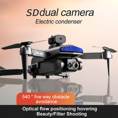 D6 Air Mini Drone Profissional 4k HD Quadcopter de câmera com Evitar Obstáculos de Design dobrável e controle remoto