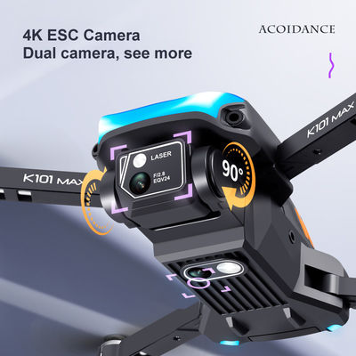 Plástico Preto Cinza K101 Drone Max 4k câmera Drone de Evitação de Obstáculos de Fluxo Óptico Com Câmera HD