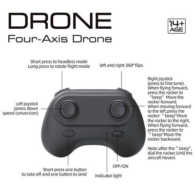Mini-avião de brinquedo com controlo remoto com rotação 360 e luzes LED Estado de montagem pronto para usar X11 LARANJA