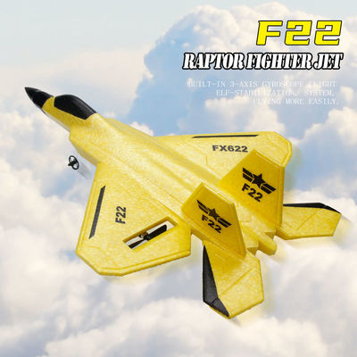 FX622 RC Avião de controle remoto Avião F22 Modelo de brinquedo Pequeno Planador de espuma com luzes Fighter para atualização Frequência de 2,4 GHz