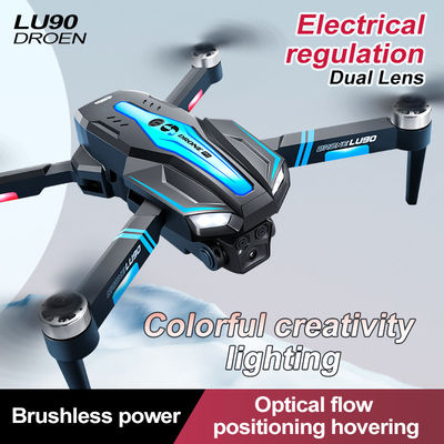 Drones iniciantes Posicionamento de fluxo de três eixos Mini Drone dobrável sem escovas com evitação de obstáculos infravermelhos e câmera 4k
