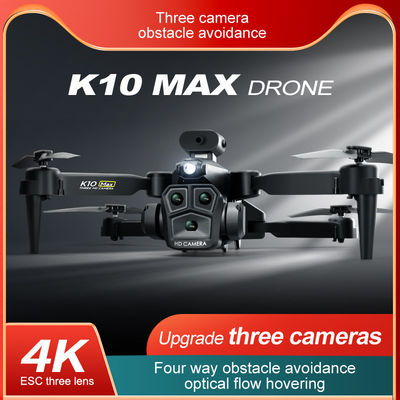 Experimente o Drone K10 Max Ultimate de Vista Aérea com Três Câmeras, Evitando Obstáculos em Quatro Direções e Distância de Controle de 100m