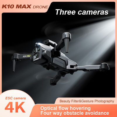 Experimente o Drone K10 Max Ultimate de Vista Aérea com Três Câmeras, Evitando Obstáculos em Quatro Direções e Distância de Controle de 100m