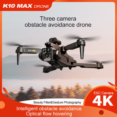 Experimente o Drone K10 Max Ultimate de Vista Aérea com Três Câmeras, Evitando Obstáculos em Quatro Direções e Distância de Controle de 100m