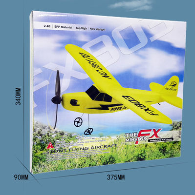 Super Glider Fx803 2.4g Piper J3 Cub Rc Avião Nc26170 Epp Avião de asa fixa com longo tempo de voo e vôo estável