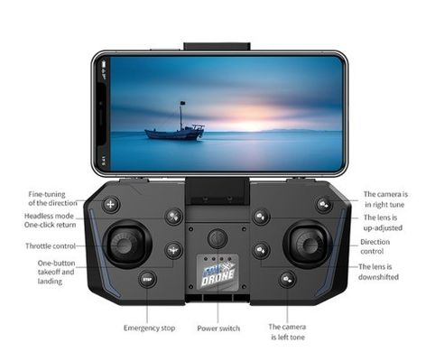 BLACK HUGTEC W21 Drone configurações de câmera personalizáveis e gravação de vídeo de um toque para tempo máximo de voo 10-20min