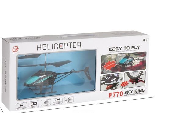 F770 Helicóptero de controle de precisão de brinquedo Desempenho de voo estável e capacidade de acrobacia 3D Flip Pacote único Tamanho 44X8.8X18 CM