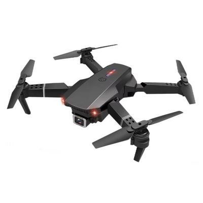 Drone E88 Pro de escolha para iniciantes com ângulo de câmera ajustável e planejamento de rota em vários pontos suportado por bateria de controlador 3XAA