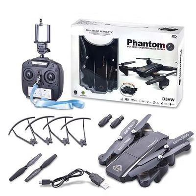 D5Hw Hot Products Drone Alta popularidade Motor sem escovas Drone Câmera Wi-Fi Tecnologia de comunicação sem fio 45X45X8 Tamanho