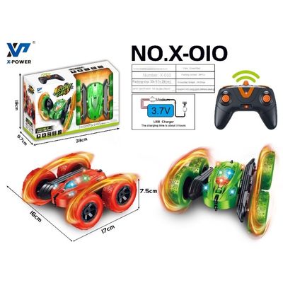X-010 Rc Mini Stunt Car 2.4ghz Duplo Lado 360 Graus Tumble Remote Control Stunt Car Toys para entretenimento infantil