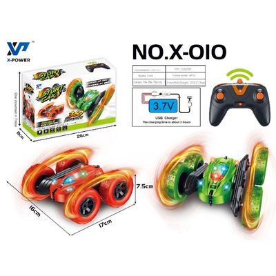 X-010 Rc Mini Stunt Car 2.4ghz Duplo Lado 360 Graus Tumble Remote Control Stunt Car Toys para entretenimento infantil