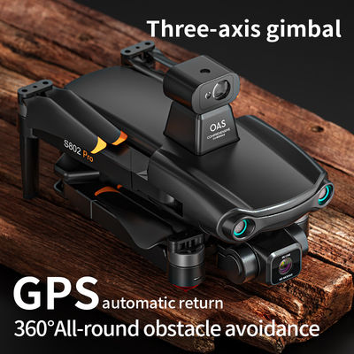 S808 Drone 360 Evitação de obstáculos Sem escovas Três eixos Eis Anti-agitação Ptz 8k Fotografia aérea ultra-luminosa Gps Rc Avião