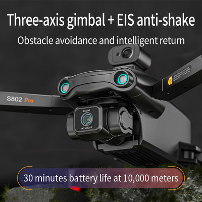 S808 Drone 360 Evitação de obstáculos Sem escovas Três eixos Eis Anti-agitação Ptz 8k Fotografia aérea ultra-luminosa Gps Rc Avião