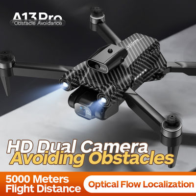 A13 Mini Drone 4k Dual Camera Obstáculo Evitação Fluxo Ótico Dobrável Wifi Motor Sem escova Drone Quadcopter Brinquedo Dobrável
