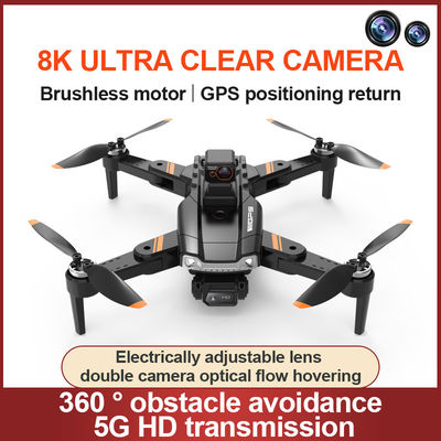 Câmera HD e Fotografia Aérea HD Quadcopter Controle Remoto S1 Laser sem escova Evitar Obstáculos Drone Preto Laranja