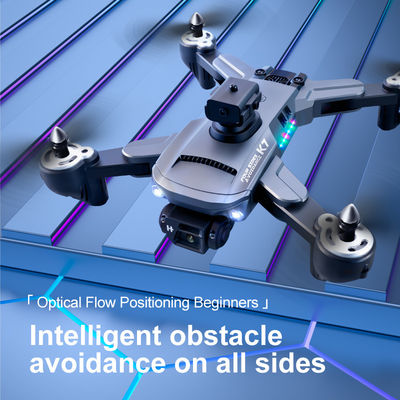 Mini Drone para iniciantes dobrável para crianças com câmera Material plástico 4K Dual câmera Indoor Hover WiFi RC Drone K7 UAV
