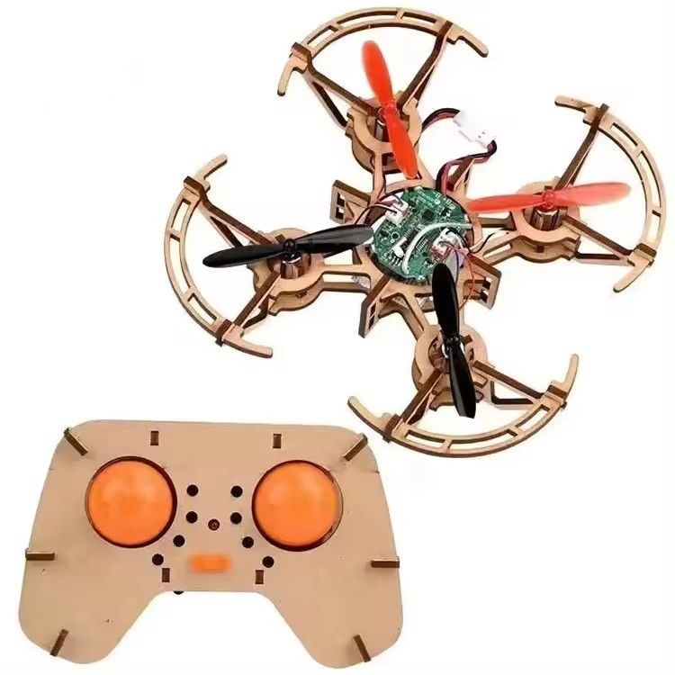 Construir e aprender Diy Construção de madeira Drone Quadcopter Montar Rc Drones Kit Set Toy Educação Para estudantes ensinando crianças