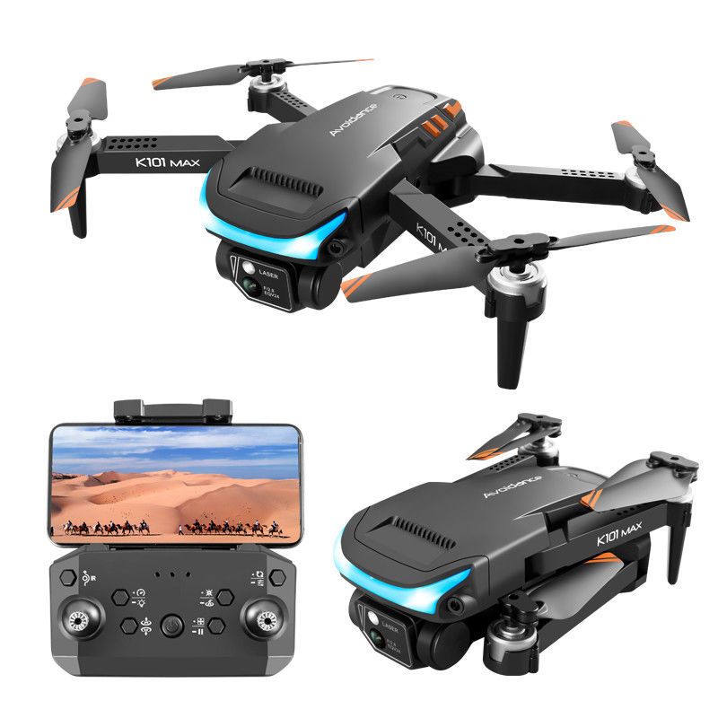 Plástico Preto Cinza K101 Drone Max 4k câmera Drone de Evitação de Obstáculos de Fluxo Óptico Com Câmera HD