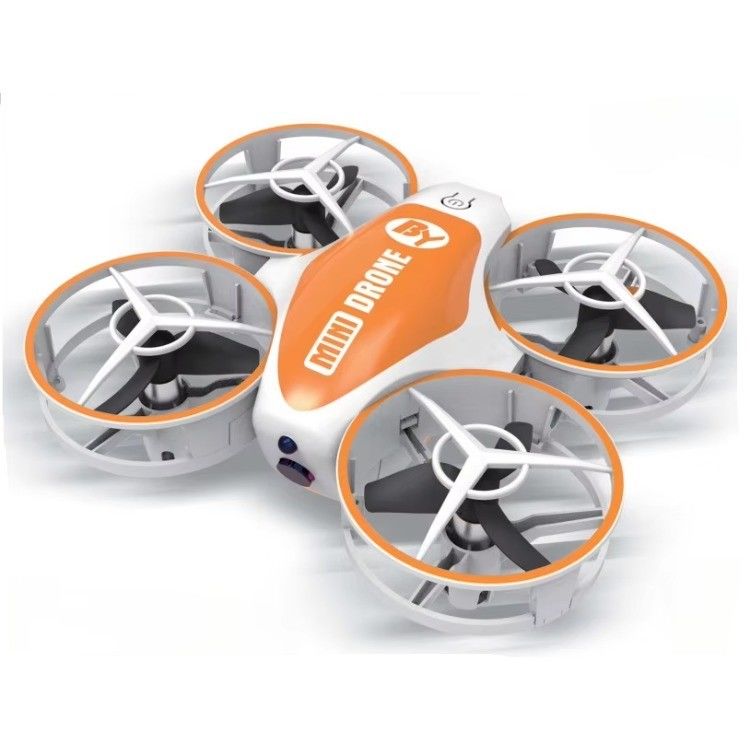 Mini-avião de brinquedo com controlo remoto com rotação 360 e luzes LED Estado de montagem pronto para usar X11 LARANJA