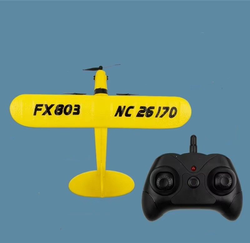 Super Glider Fx803 2.4g Piper J3 Cub Rc Avião Nc26170 Epp Avião de asa fixa com longo tempo de voo e vôo estável