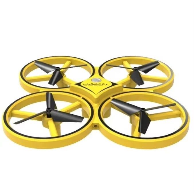 AMARELHO D10H Design popular Design personalizável Toy Plane Gesture Control Drone Com luzes LED Para crianças Distância remota 80m