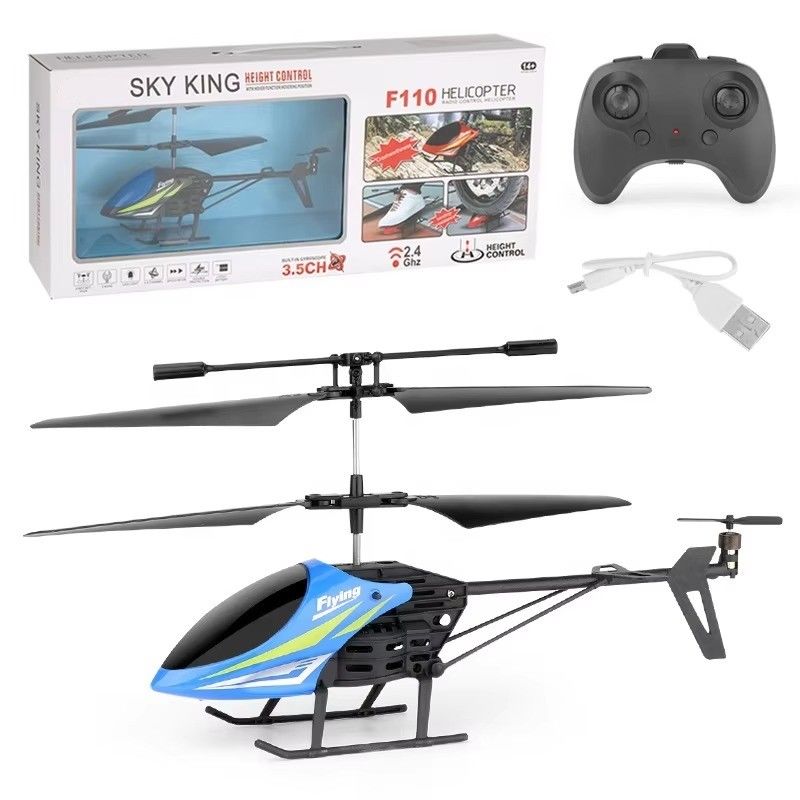 F110 3,5 canais Helicóptero de brinquedo 2.4Ghz Helicóptero de controle remoto Mini Rc Helicóptero de captura de vídeo ao ar livre Resolução nenhuma