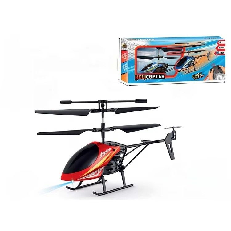 Mini-helicóptero de 300 MAH com bateria para iniciantes com estabilização giroscópica para interiores e exteriores