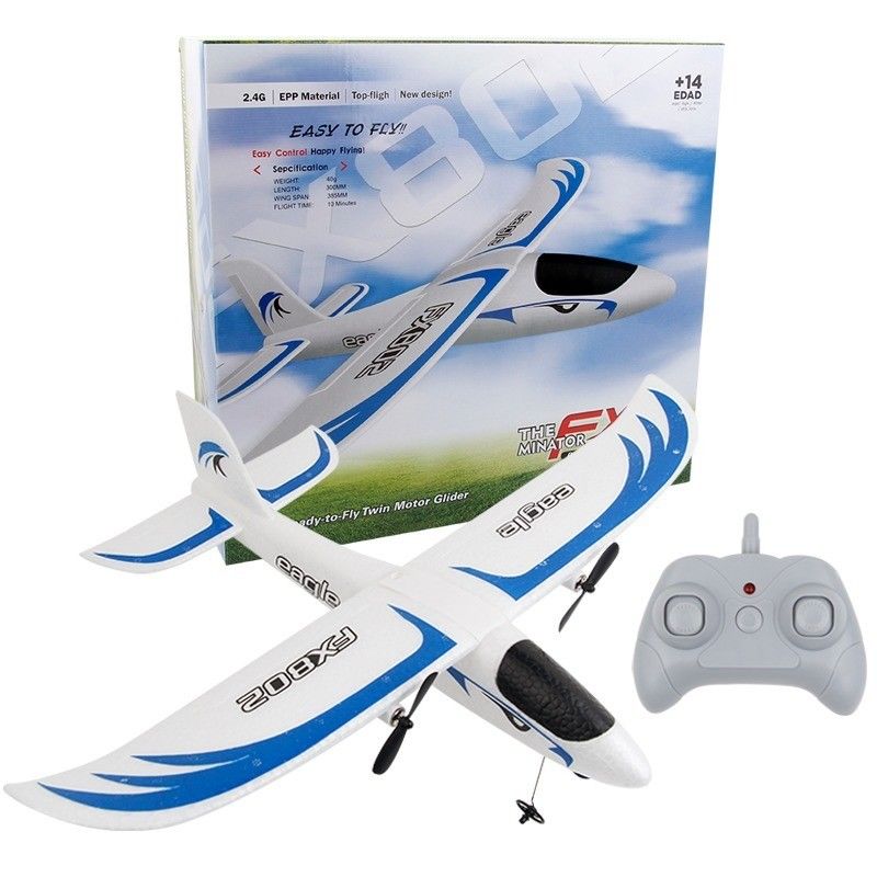 Super Glider Fx802 2.4g 2ch Epp Foam Modelo de Planador Controlado Remotamente Pronto para o Nível de Habilidade do Operador Intermediário