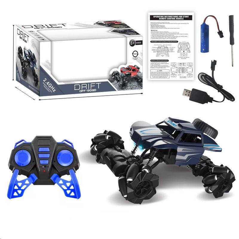 O pacote original inclui 360 rotação controle de rádio Stunt Rc Drift Carro de corrida com luz e luz M3 9 canais