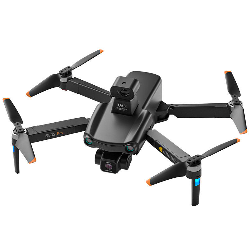 S808 Drone 360 Evitação de obstáculos Sem escovas Três eixos Eis Anti-agitação Ptz 8k Fotografia aérea ultra-luminosa Gps Rc Avião
