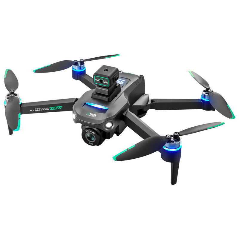 Plástico S159 5g Wifi Fpv Gps Quadcopter Drone 4khd Dual Câmera 25 minutos resistência Evitar Obstáculos LED Large Screen Remote Rc Drone