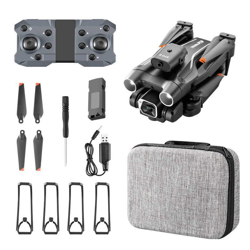K9 Mini Drone Tempo máximo de voo 10-20min Inicial Operador Nível de habilidade 4k HD Dual câmera Quadrilateral Evitar obstáculos