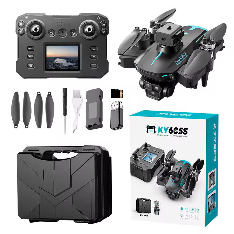 Tempo máximo de voo estilo Ky605s Drone Max 4khd Câmera Quatro lados Evitar obstáculos Motor sem escovas Bateria Rc Drone